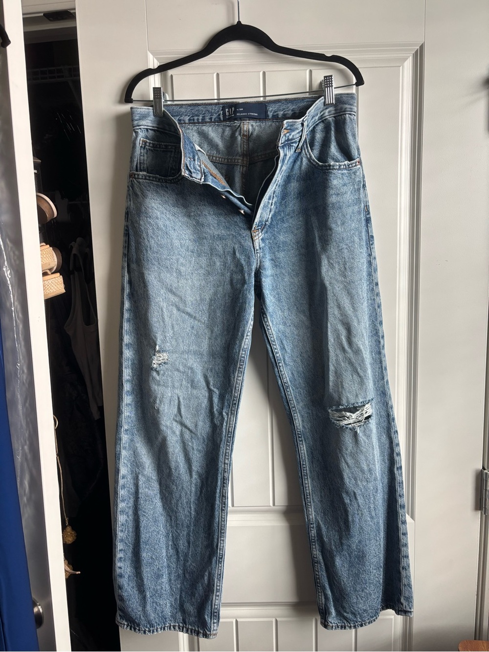 GAP Light Blue Distressed Boyfriend Jeans